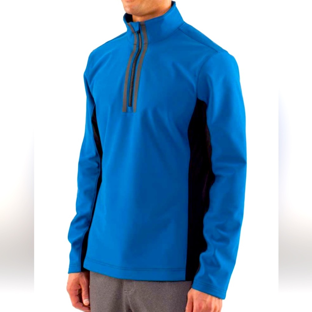 LULULEMON mens size medium blue / black half zip jacket
